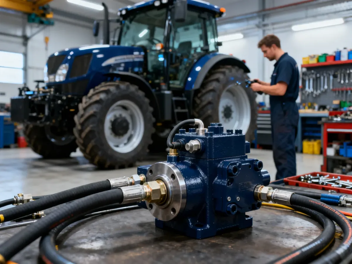 Kontrola pompy i przewodów układu hydraulicznego ciągnika