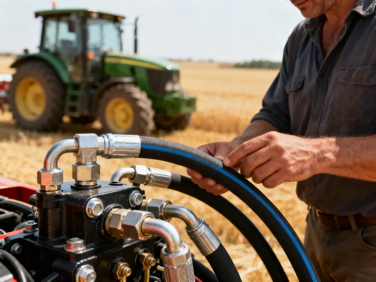 Kontrola przewodów i szybkozłączy hydraulicznych ciągnika